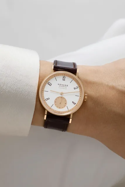 NOMOS Glashütte Tangente Rose Gold Neomatik 175 Years Watchmaking Glashütte 160S1 Görsel 11