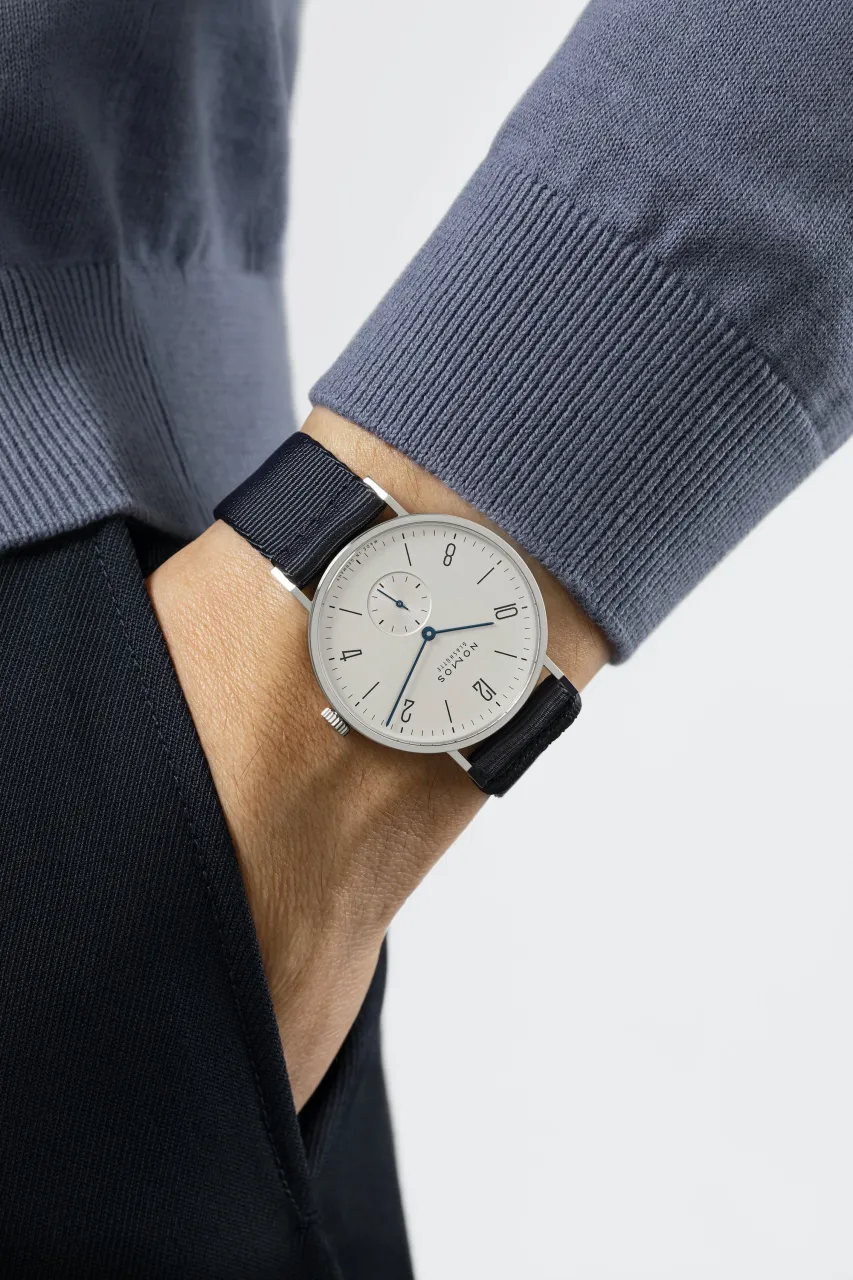 NOMOS Tangente 38 Refurbished White Silver-Plated 1642 detay görseli 5