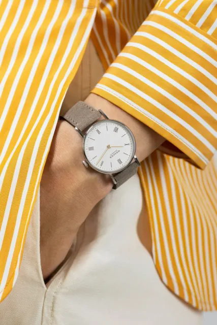 NOMOS Glashütte Ludwig 33 Duo Beyaz Gümüş Plaka 241 Görsel 7