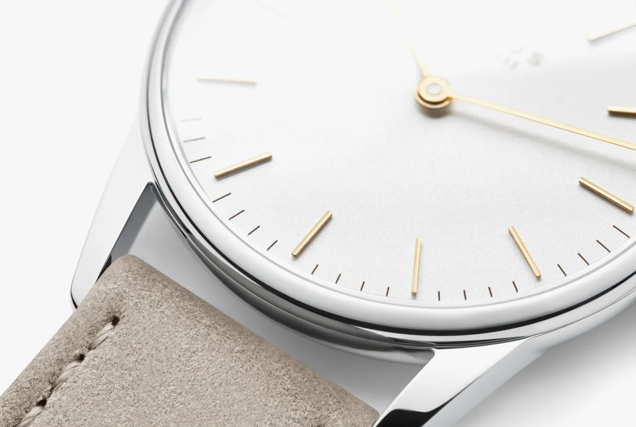 NOMOS Glashütte Orion 33 Duo Manual White Silver-Plated 319 detay görseli 4