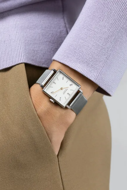 NOMOS Tetra 27 Duo Beyaz Gümüş Plaka 405 Görsel 8