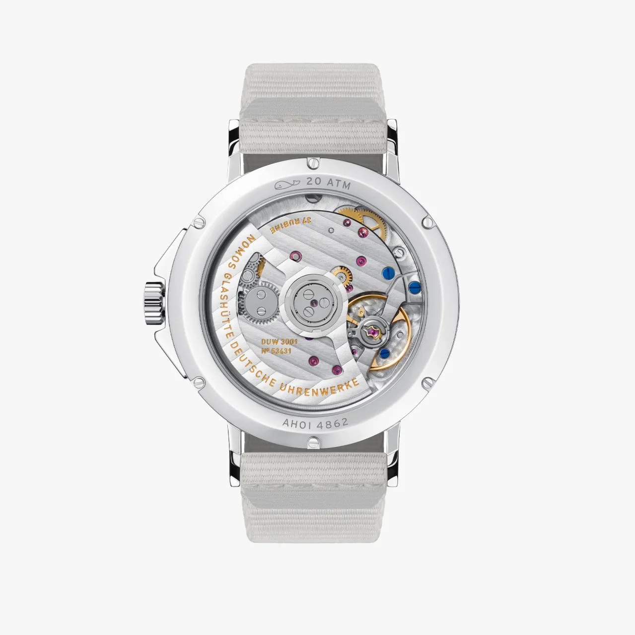 NOMOS Glashütte Ahoi Neomatik Beyaz Gümüş 560 detay görseli 1