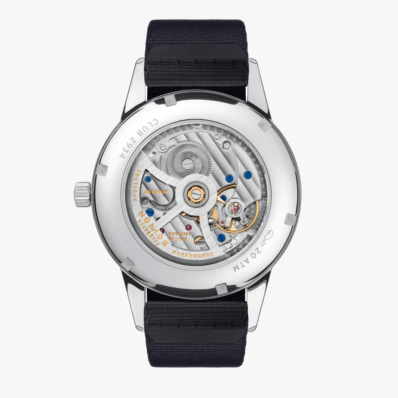 NOMOS Glashütte Club Automatic Date White Silver-Plated 775 detay görseli 1