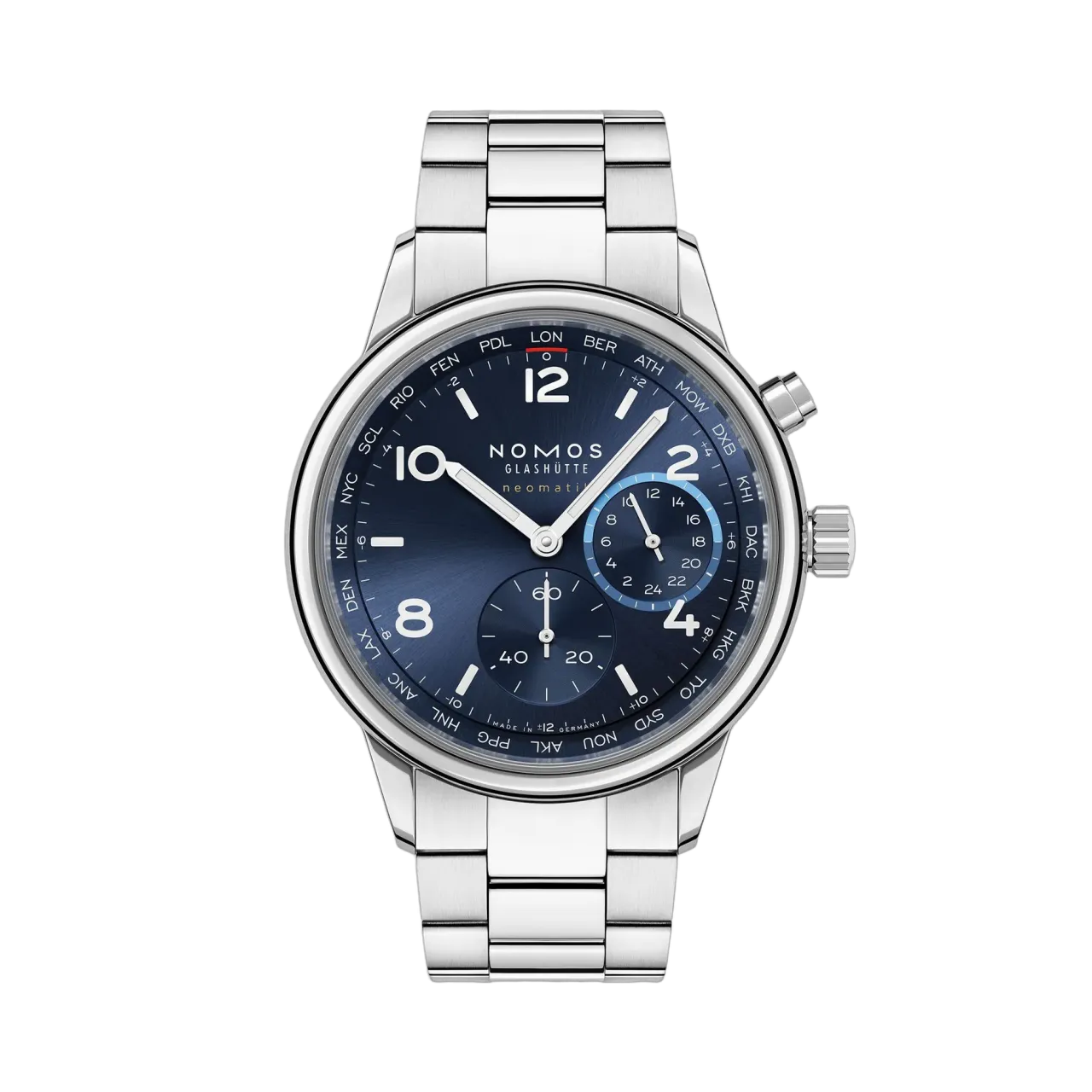 NOMOS Glashütte Club Sport Neomatik Worldtimer Blue 790