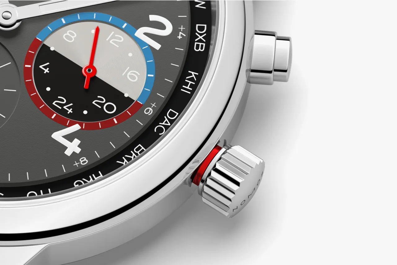 NOMOS Glashütte Club Sport Neomatik Worldtimer Volcano 790S1 detay görseli 5