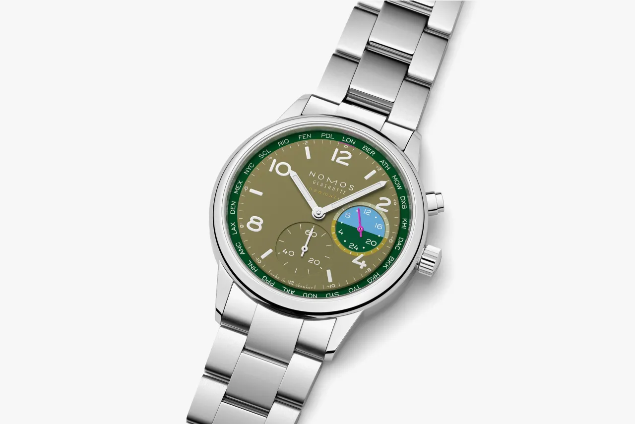 NOMOS Glashütte Club Sport Neomatik Worldtimer Jungle 790S2 detay görseli 2