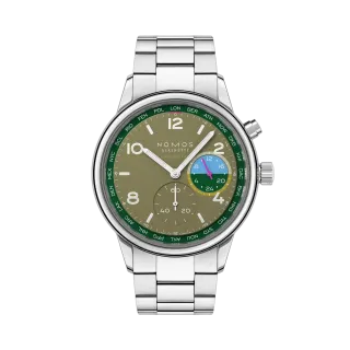 NOMOS Glashütte Club Sport Neomatik Worldtimer Jungle 790S2
