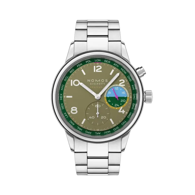 NOMOS Glashütte Club Sport Neomatik Worldtimer Jungle 790S2 Görsel 1