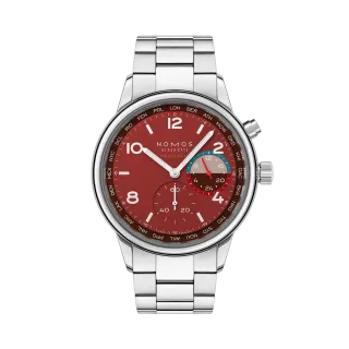 NOMOS Glashütte Club Sport Neomatik Worldtimer Magma 790S5