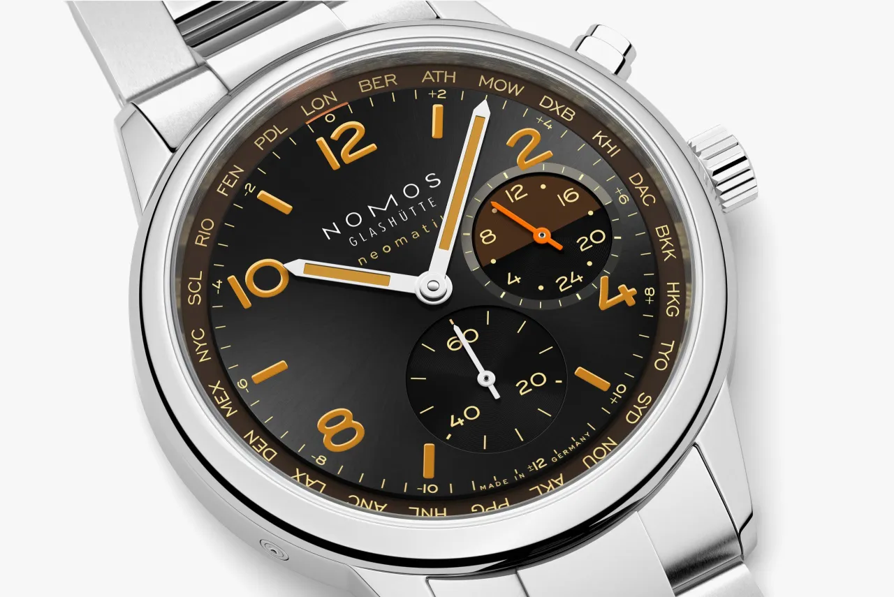 NOMOS Glashütte Club Sport neomatik Worldtimer Grid 790S8 detay görseli 3