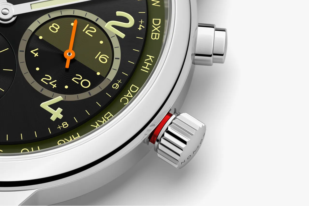 NOMOS Glashütte Club Sport neomatik Worldtimer Vector 790S9 detay görseli 5