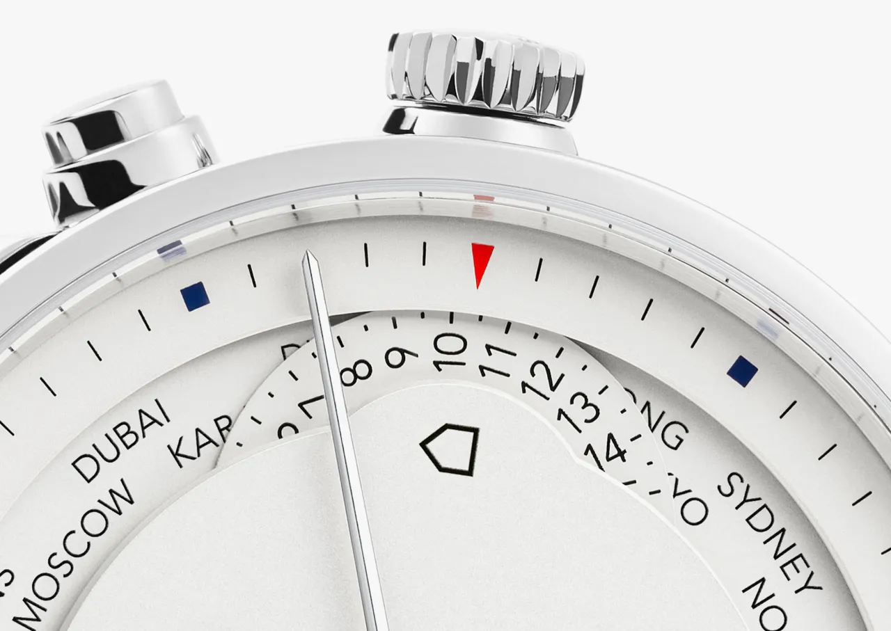 NOMOS Glashütte Zürich Worldtimer Otomatik Beyaz 805 detay görseli 4