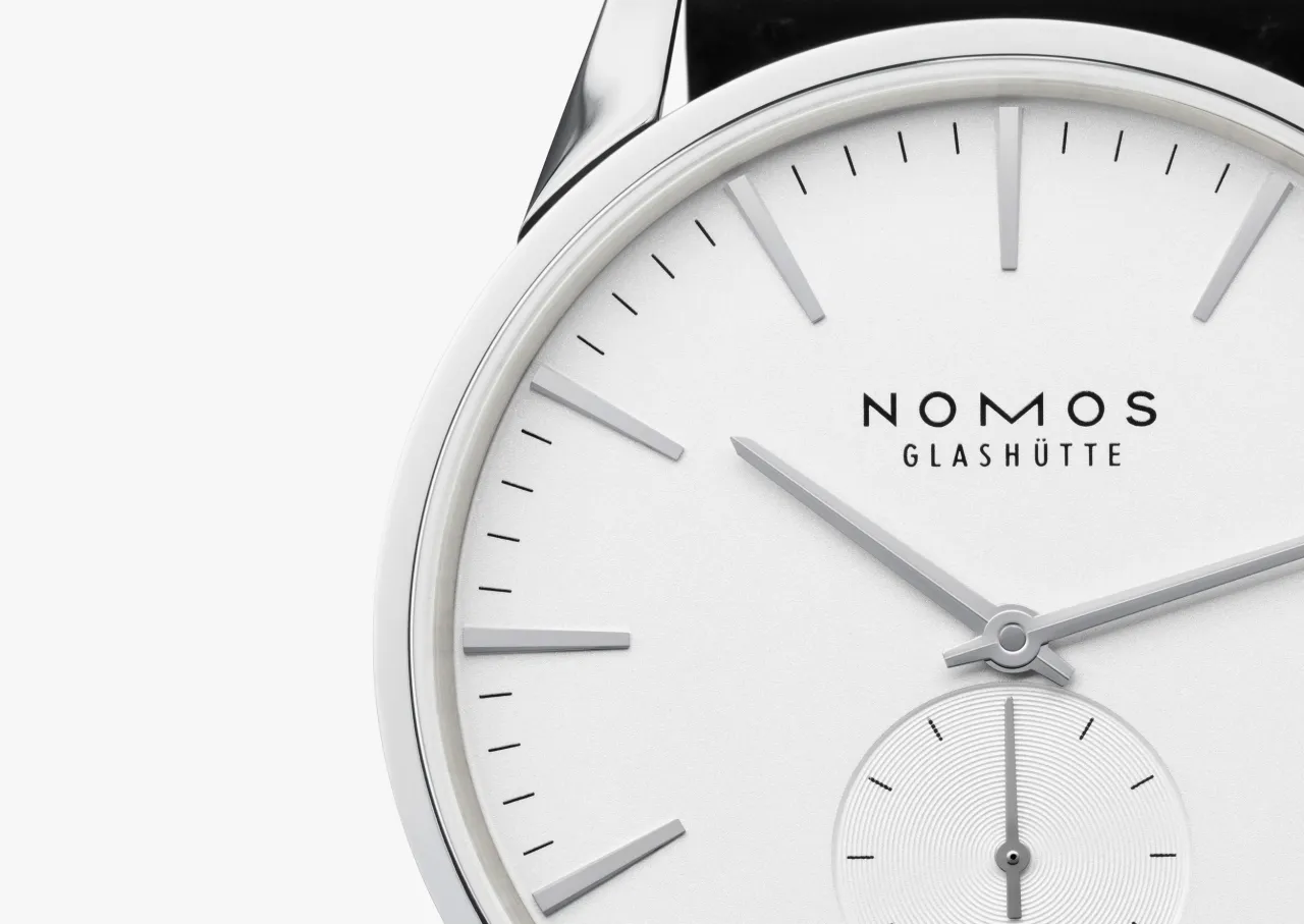 NOMOS Glashütte Zürich Otomatik Beyaz Gümüş Plaka 806 detay görseli 2
