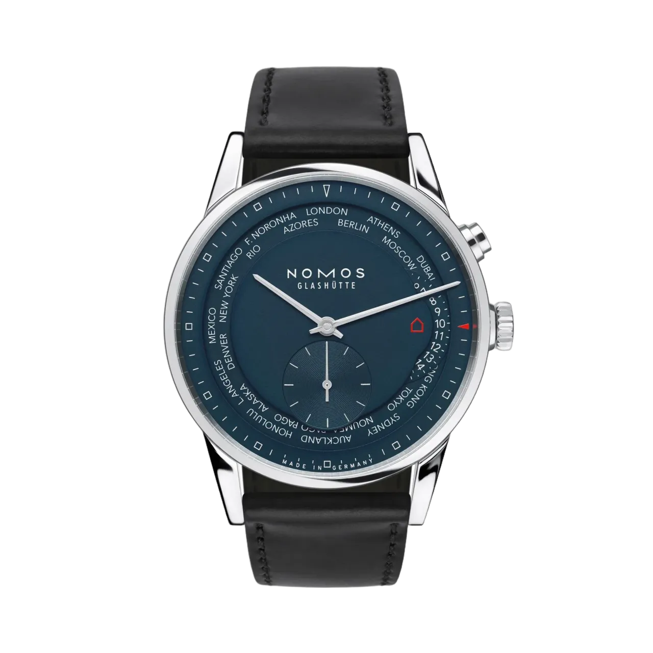 NOMOS Glashütte Zürich Worldtimer Midnight Blue Otomatik 807