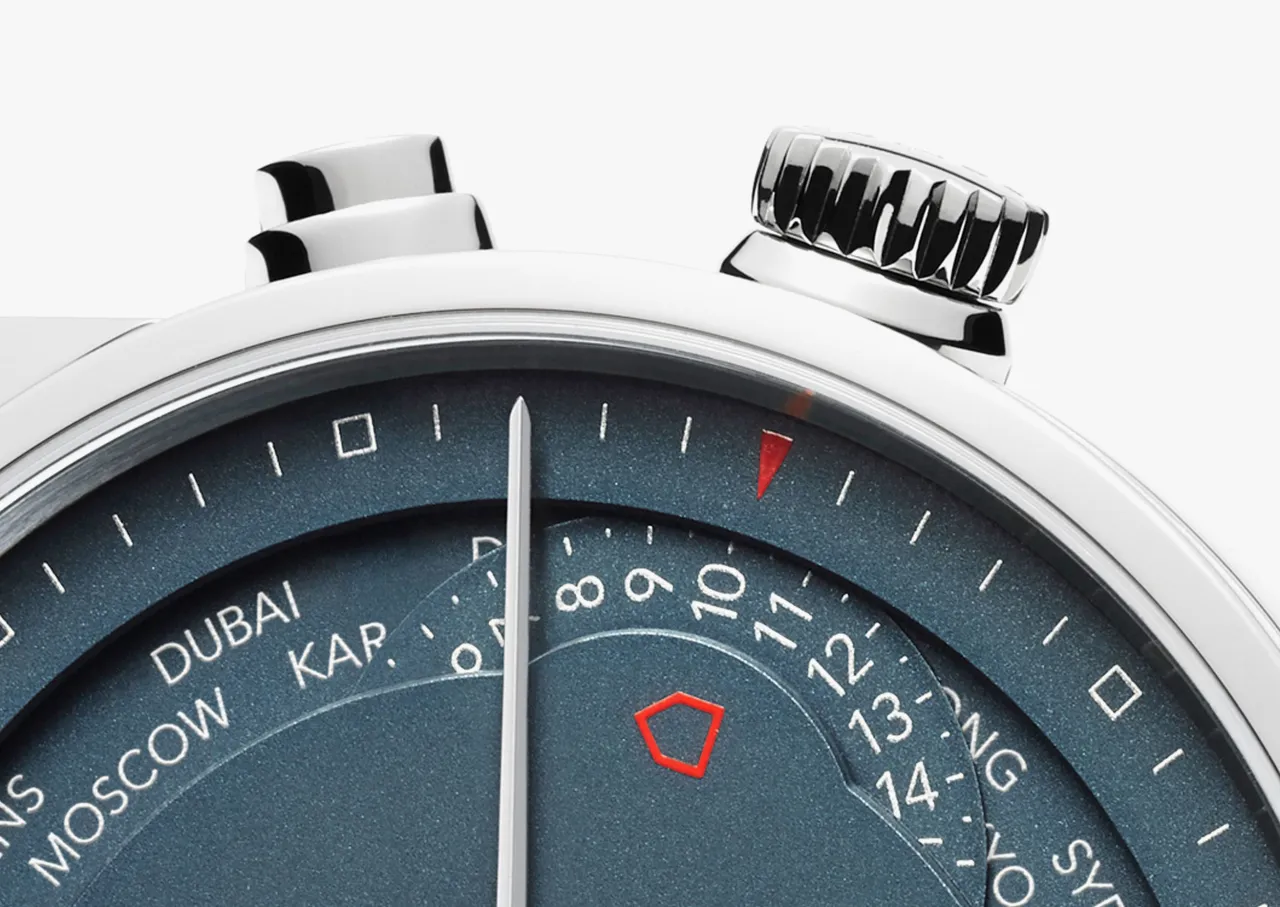 NOMOS Glashütte Zürich Worldtimer Midnight Blue Otomatik 807 detay görseli 4