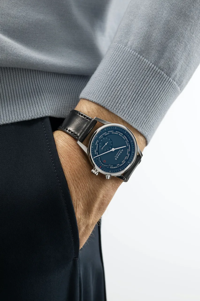 NOMOS Glashütte Zürich Worldtimer Midnight Blue Otomatik 807 detay görseli 5