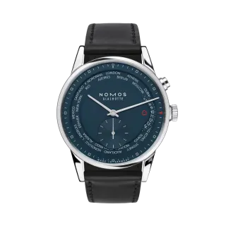 NOMOS Glashütte Zürich Worldtimer Midnight Blue Otomatik 807