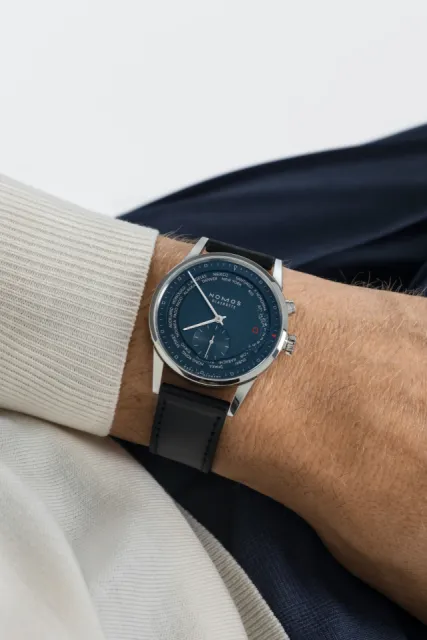 NOMOS Glashütte Zürich Worldtimer Midnight Blue Otomatik 807 Görsel 9