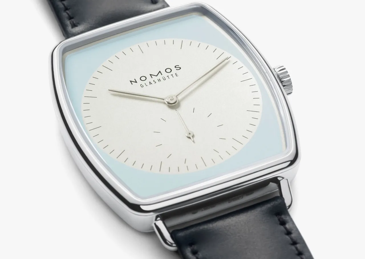 NOMOS Lux White Gold Light Blue Otomatik 920 detay görseli 3