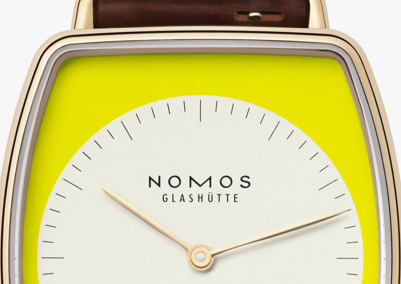 NOMOS Glashütte Lux Zikade Lemon Yellow 941 detay görseli 2