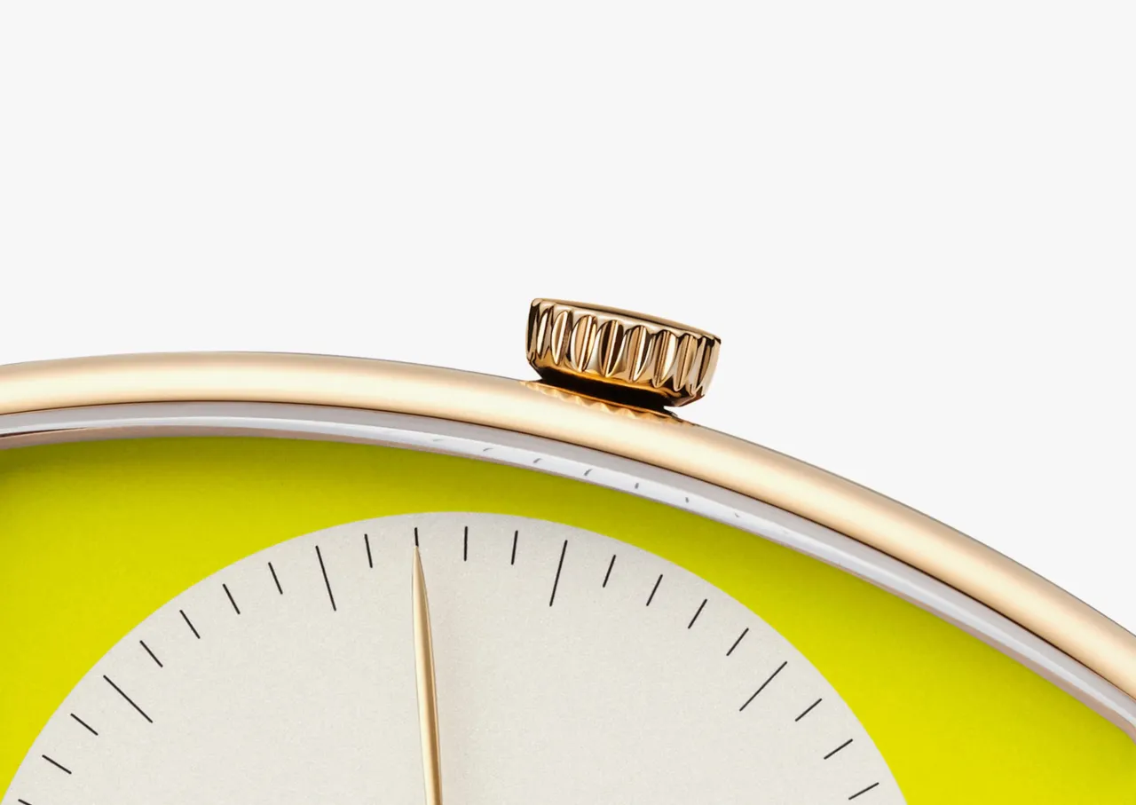 NOMOS Glashütte Lux Zikade Lemon Yellow 941 detay görseli 4