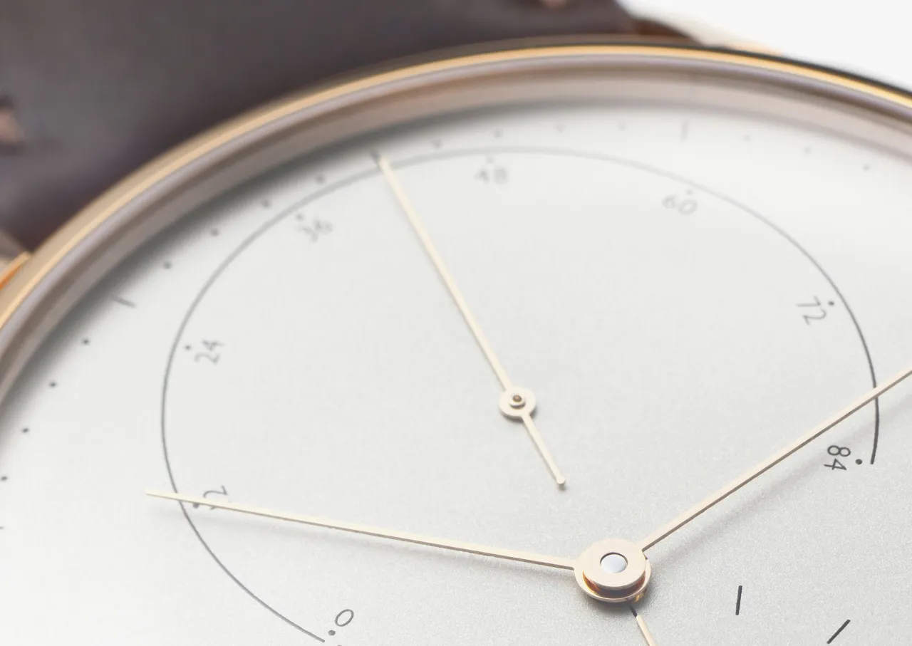 NOMOS Glashütte Lambda 39 Otomatik Beyaz Gümüş Plaka 952 detay görseli 2