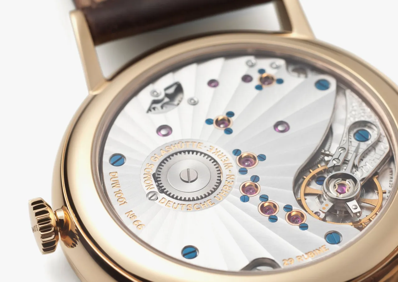 NOMOS Glashütte Lambda 39 Otomatik Beyaz Gümüş Plaka 952 detay görseli 3