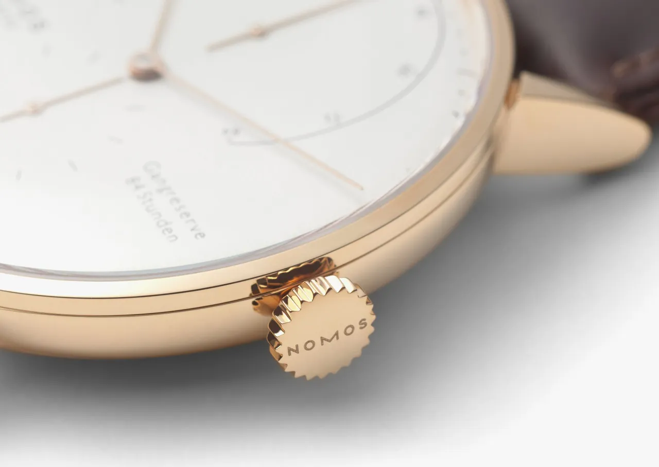NOMOS Glashütte Lambda 39 Otomatik Beyaz Gümüş Plaka 952 detay görseli 4