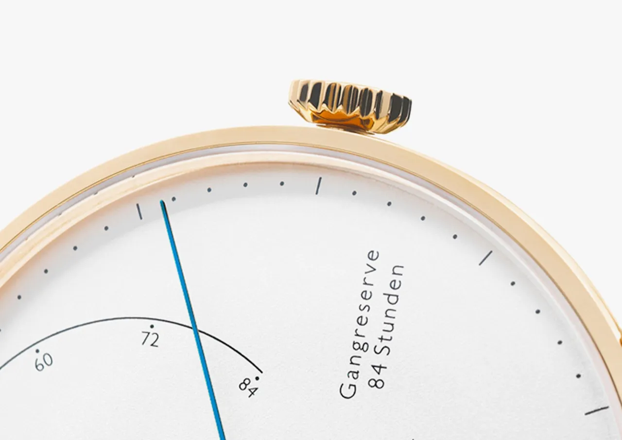 NOMOS Glashütte Lambda 39 Otomatik Beyaz Gümüş 953 detay görseli 4