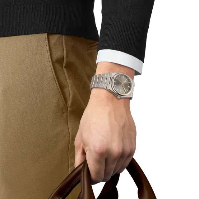 Tissot PRX Titanium Otomatik Gri T1378074406100 Görsel 5