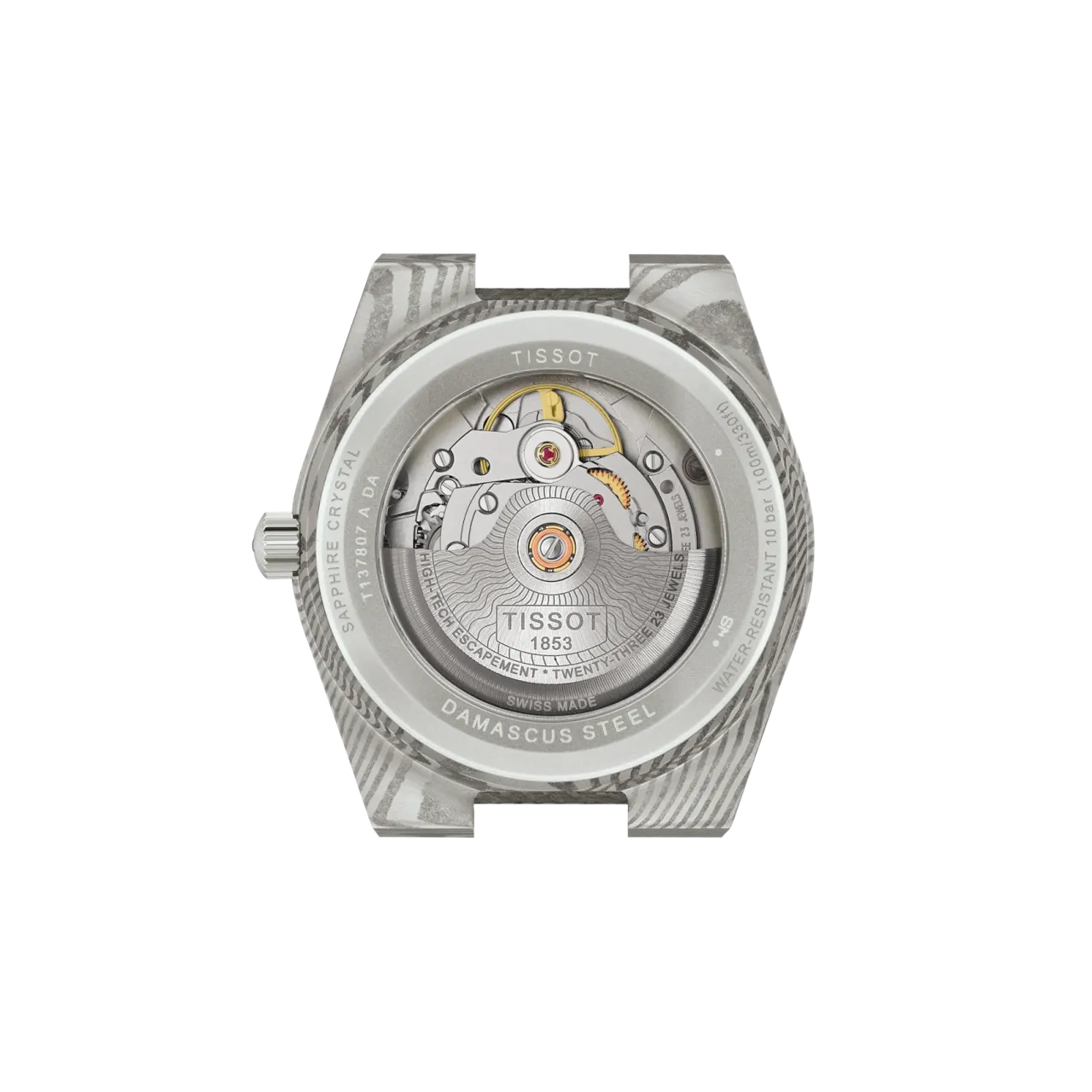Tissot PRX Damascus Steel Otomatik Gri T1378079608100 detay görseli 2