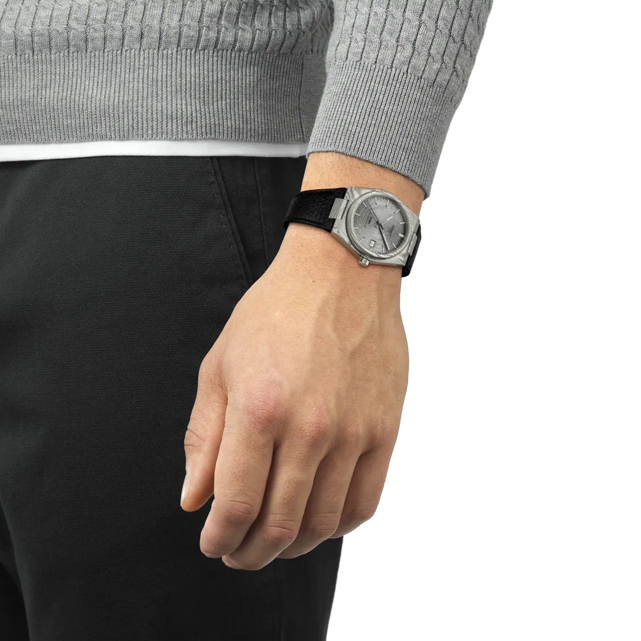 Tissot PRX Damascus Steel Otomatik Gri T1378079608100 detay görseli 4