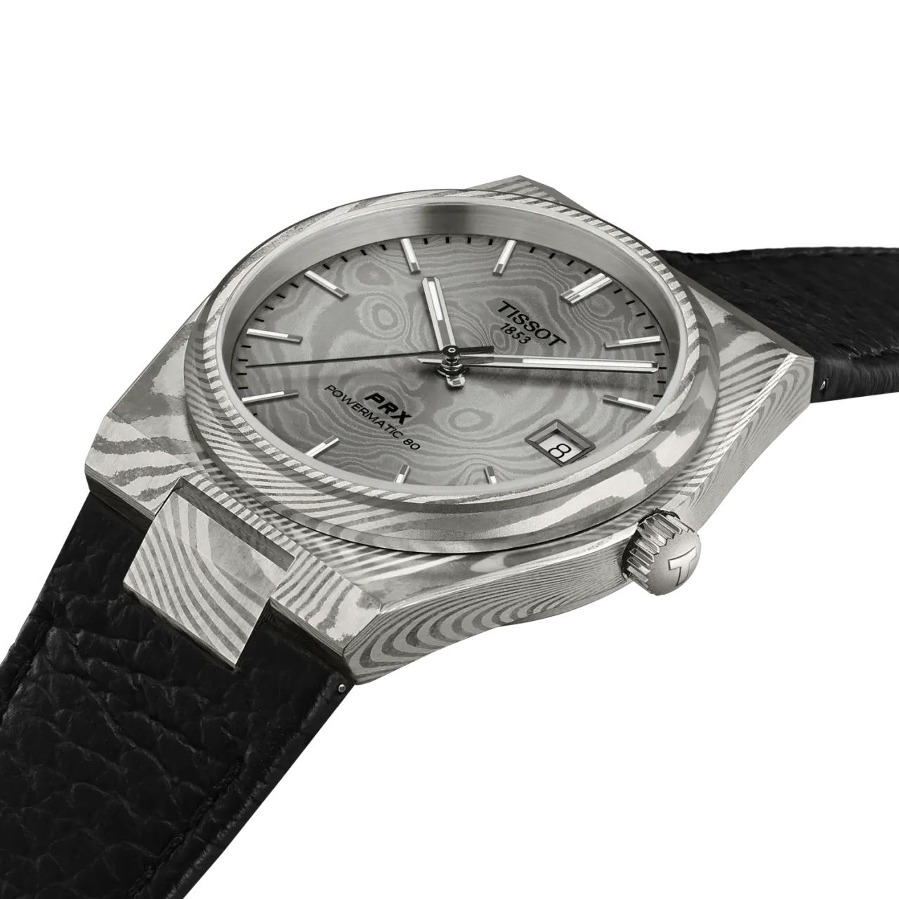 Tissot PRX Damascus Steel Otomatik Gri T1378079608100 detay görseli 5
