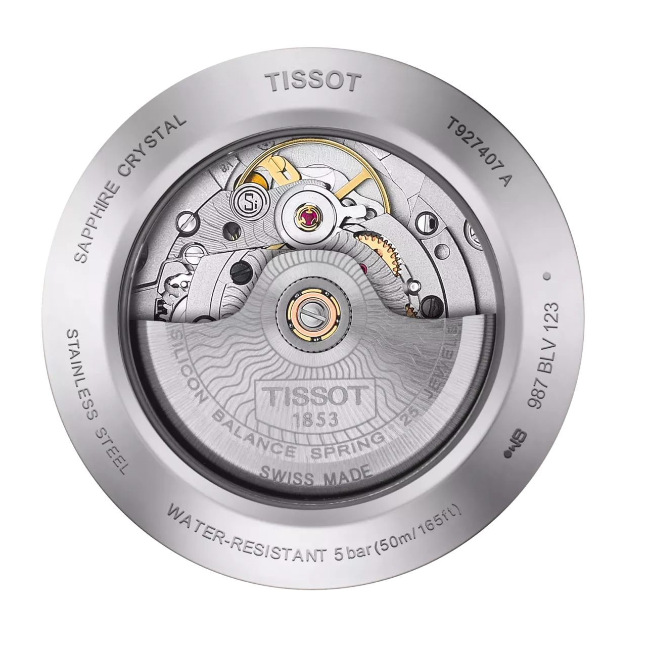 Tissot Gentleman Powermatic 80 Silicium Solid 18K Gold T9274074103100 detay görseli 2