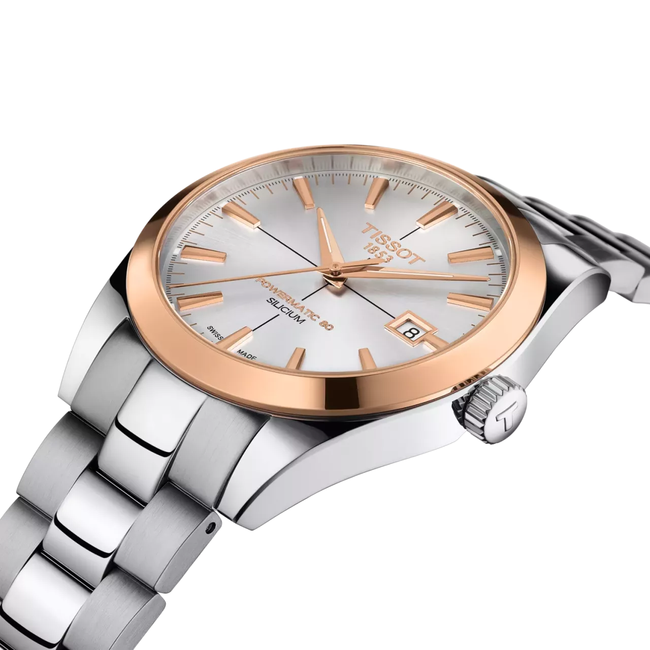Tissot Gentleman Powermatic 80 Silicium Solid 18K Gold T9274074103100 detay görseli 1