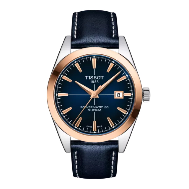 Tissot Gentleman Powermatic 80 Silicium Solid 18k Gold Bezel T9274074604100 Görsel 1