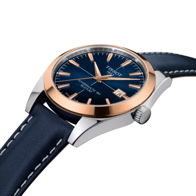 Tissot Gentleman Powermatic 80 Silicium Solid 18k Gold Bezel T9274074604100 Görsel 2