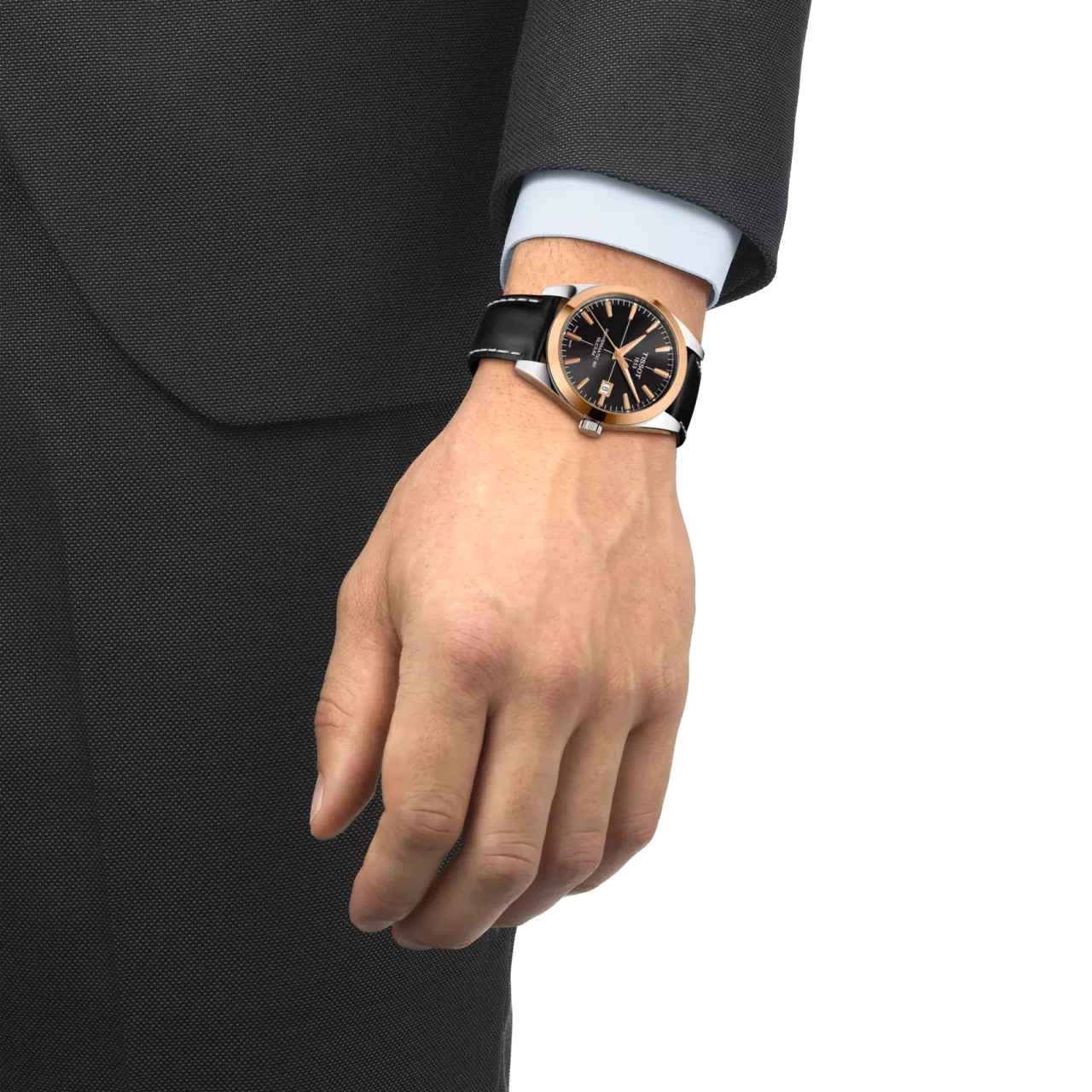 Tissot Gentleman Powermatic 80 Silicium Solid 18k Gold Bezel T9274074605100 detay görseli 3