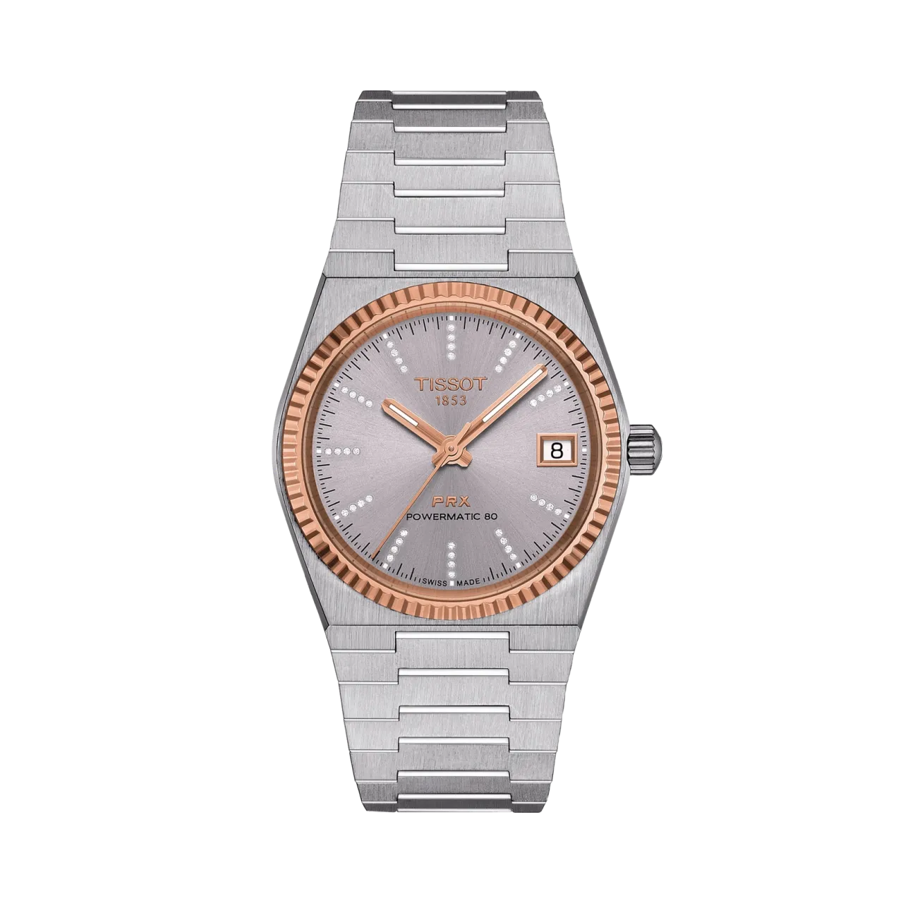 Tissot PRX 18K Gold Diamonds Powermatic 80 T9312074133600 Kol Saati