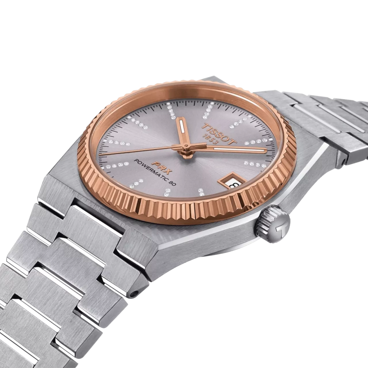 Tissot PRX 18K Gold Diamonds Powermatic 80 T9312074133600 Kol Saati detay görseli 5