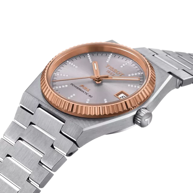 Tissot PRX 18K Gold Diamonds Powermatic 80 T9312074133600 Kol Saati Görsel 6