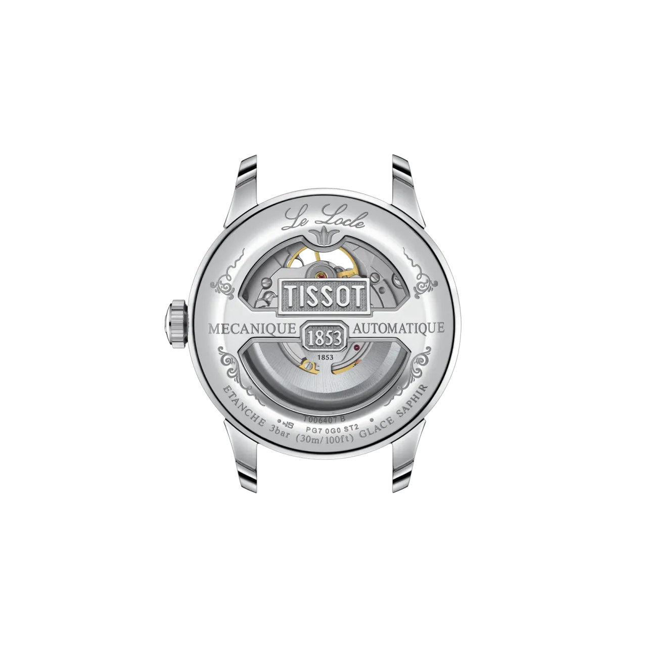 Tissot Le Locle Open Heart 39.3mm Otomatik Gümüş T0064071103302 detay görseli 2
