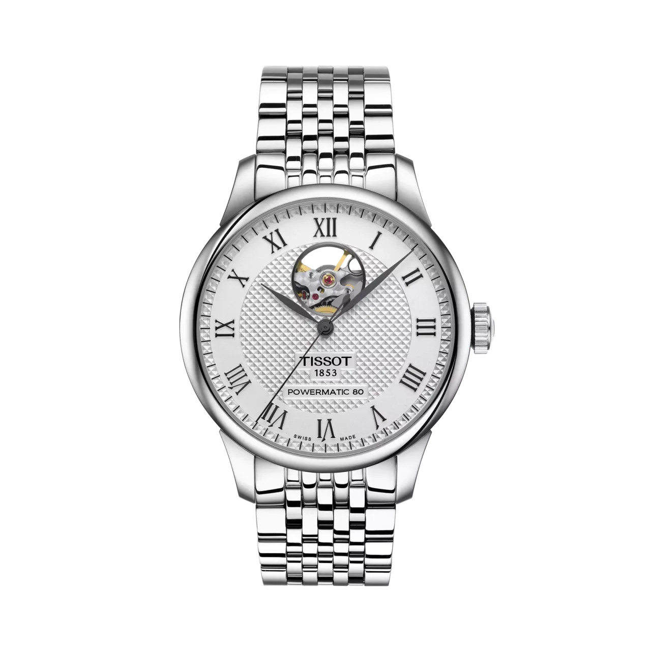 Tissot Le Locle Open Heart 39.3mm Otomatik Gümüş T0064071103302