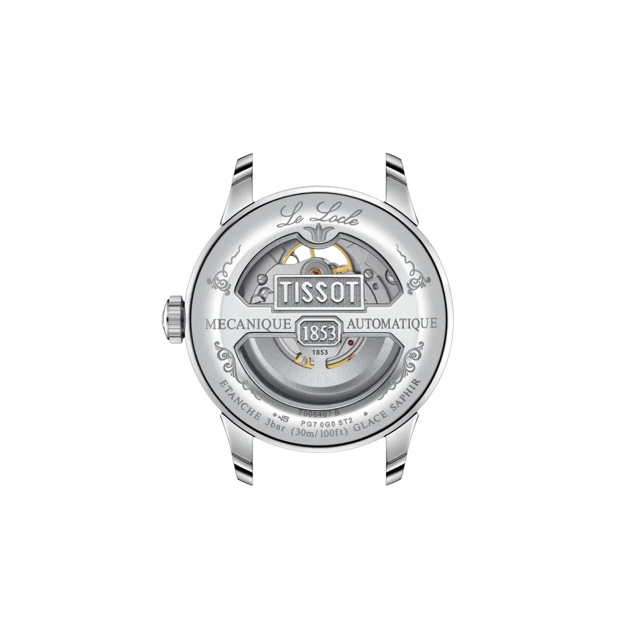 Tissot Le Locle Open Heart 39.3mm Otomatik Gümüş T0064071603301 detay görseli 2