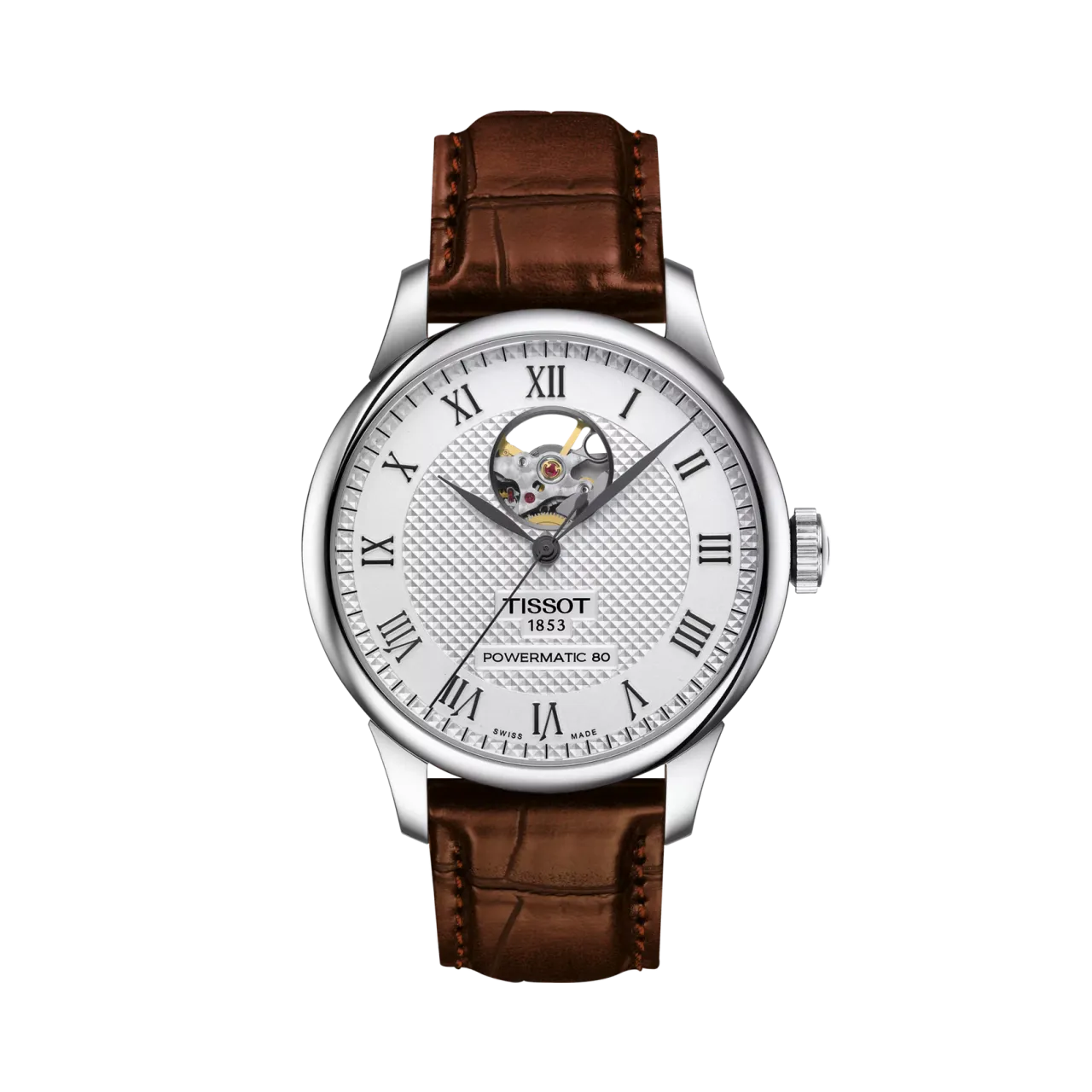 Tissot Le Locle Open Heart 39.3mm Otomatik Gümüş T0064071603301