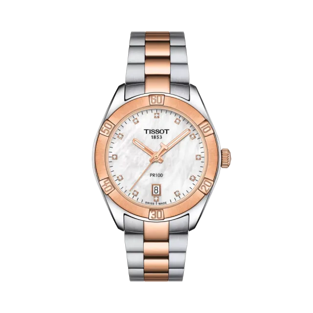 Beğenmek için çift tıkla Tissot PR 100 Sport Chic 36mm Beyaz Sedef T1019102211600 Görsel 1