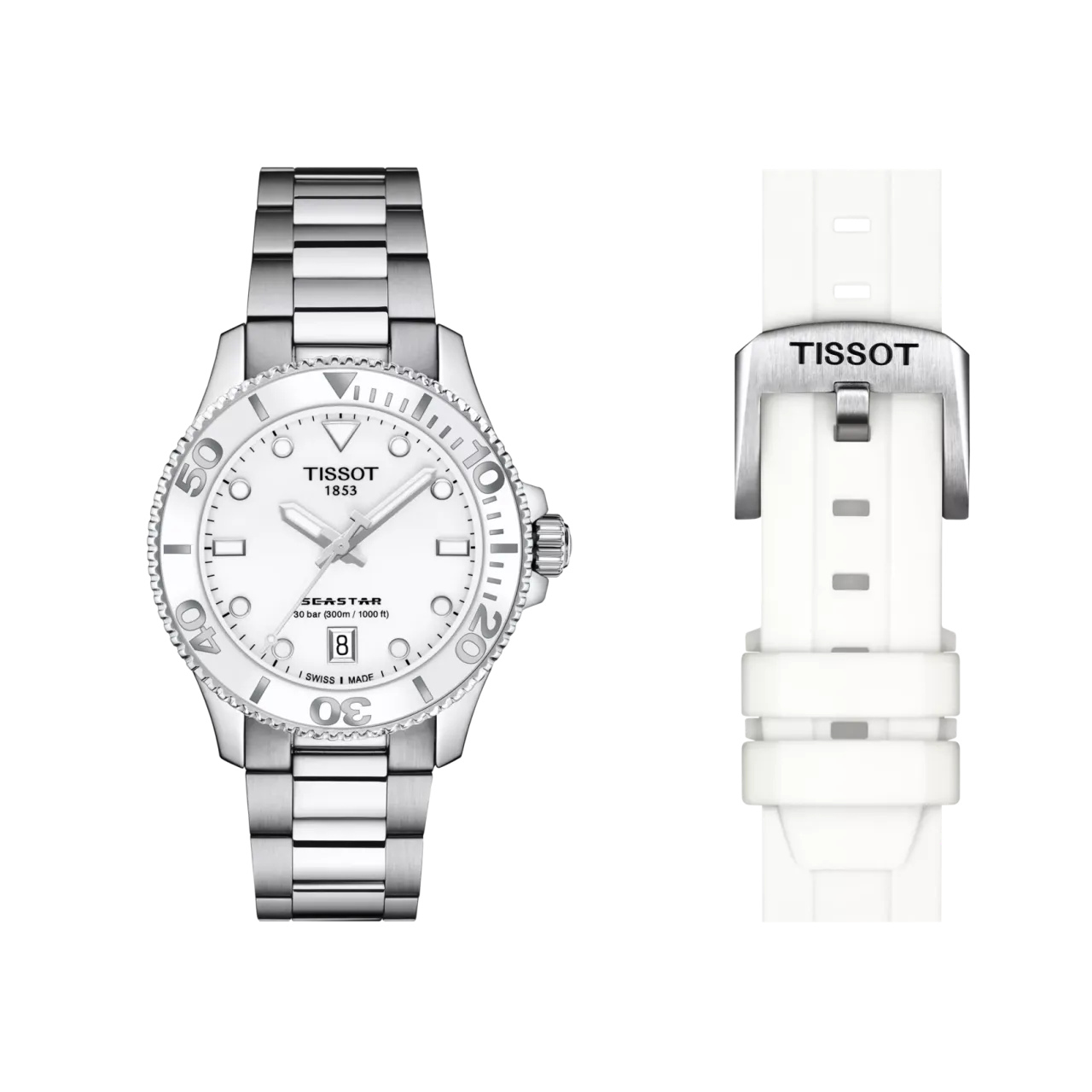 Tissot Seastar 1000 36mm White T1202101101100 detay görseli 1