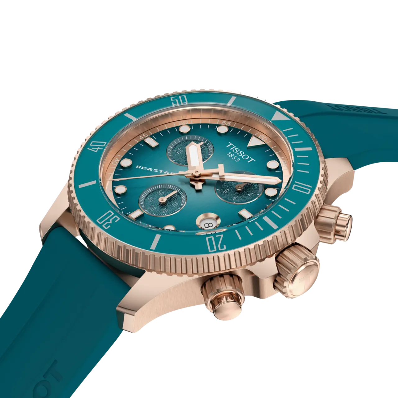 Tissot Seastar 1000 Quartz Chronograph 38mm Turkuaz T1202173704100 detay görseli 4