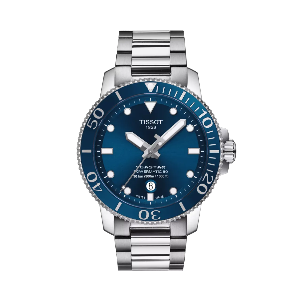 Tissot Seastar 1000 43mm Otomatik Mavi T1204071104103
