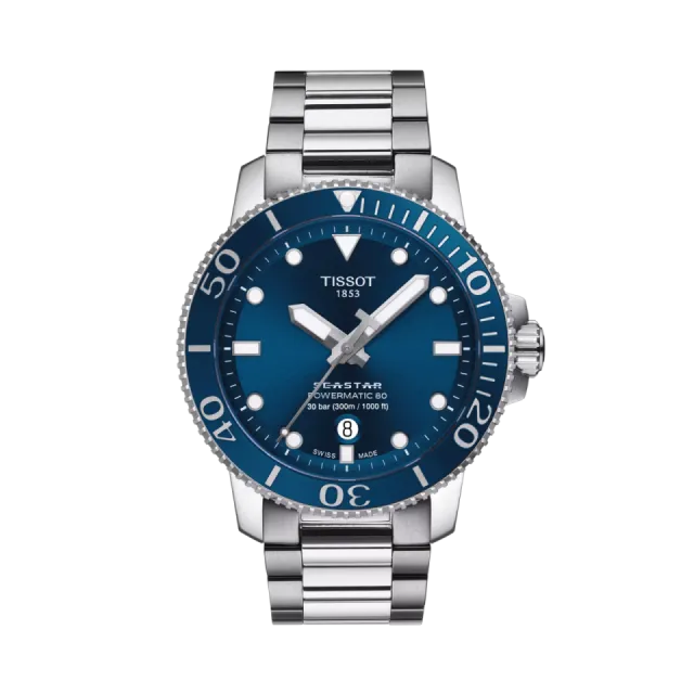 Beğenmek için çift tıkla Tissot Seastar 1000 43mm Otomatik Mavi T1204071104103 Görsel 1